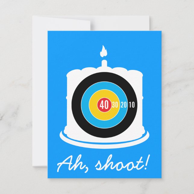 Sharpshooter's 40th Birthday - Target Invitation (Front)