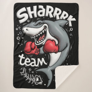 Sharrrk Team Design Sherpa Blanket