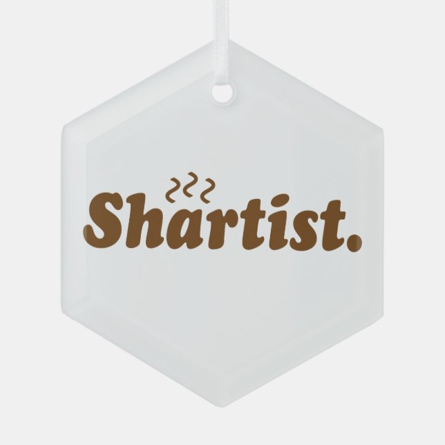 Shartist. Glass Ornament (Front)