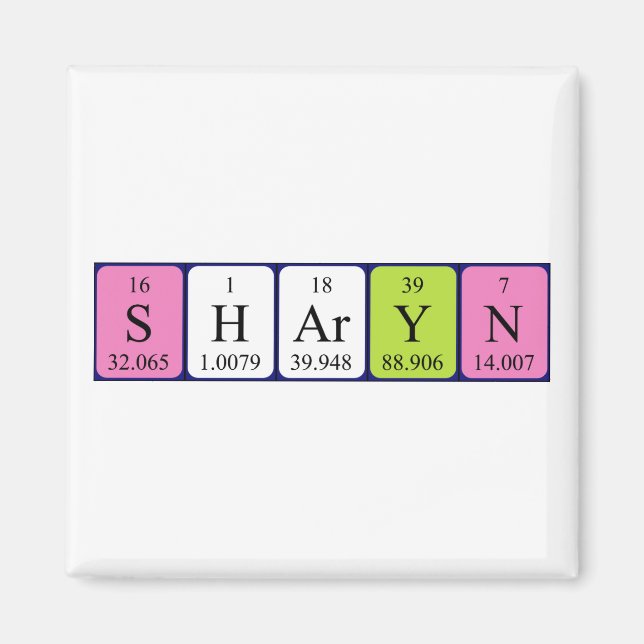 Sharyn periodic table name magnet (Front)