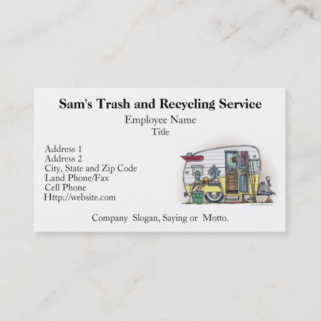 Shasta Camper Trailer RV Business Card (Front)