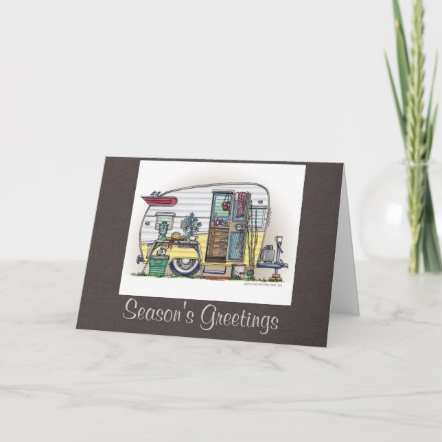 Shasta Camper Trailer RV Holiday Card (Front)