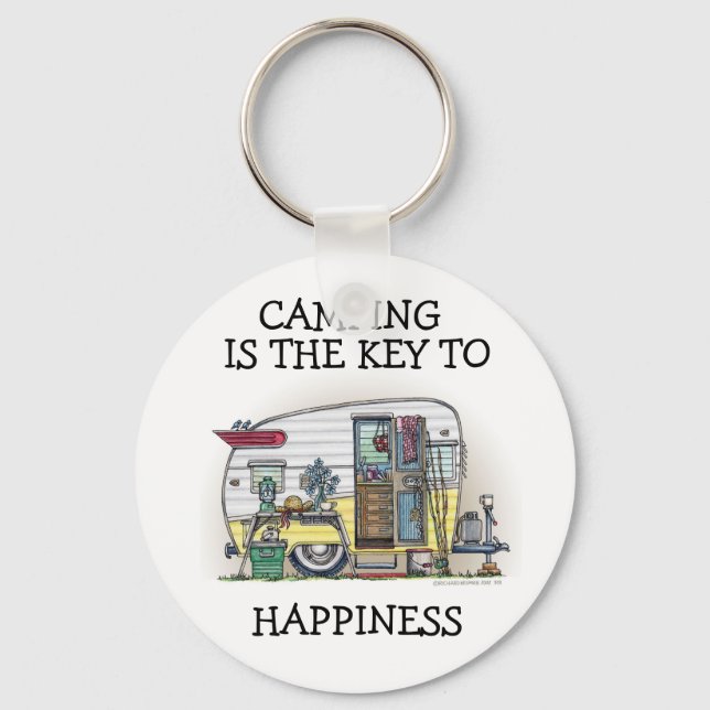 Shasta Camper Trailer RV Keychain (Front)