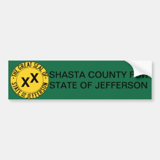Shasta County for State of Jefferson bumper stickr Sticker