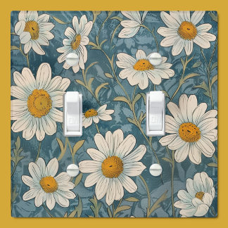 Shasta Daisies Art Nouveau Light Switch Cover