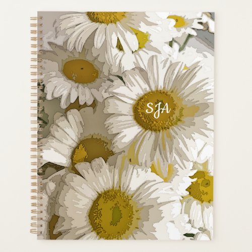 Shasta Daisies Floral WeeklyMonthly Planner