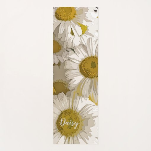 Shasta Daisy Floral Design Yoga Mat Zazzle