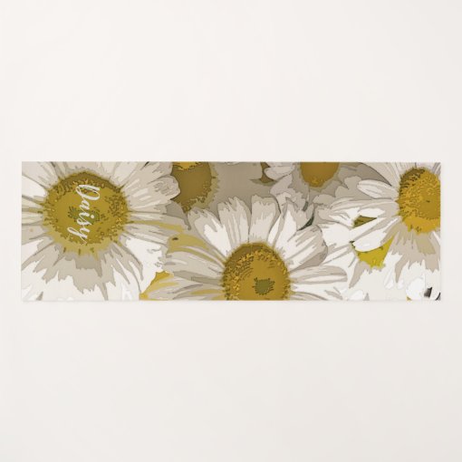 Shasta Daisy Floral Design Yoga Mat Zazzle