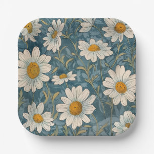 Shasta Daisy Paper Plates