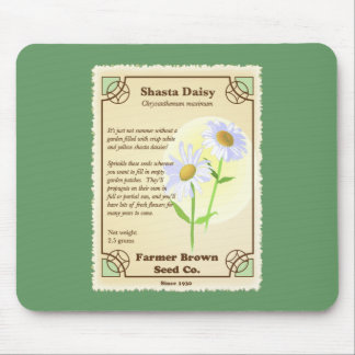 Shasta Daisy Seed Packet Mouse Pad