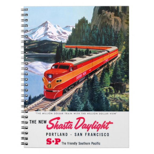 Shasta Daylight Portland San Francisco Poster Notebook