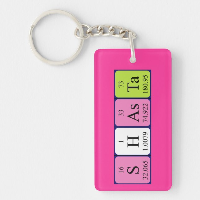 Shasta periodic table name keyring (Front)