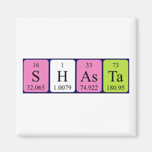 Shasta periodic table name magnet
