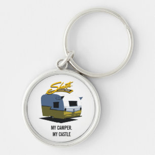 Shasta Vintage Camper - Yellow Keychain