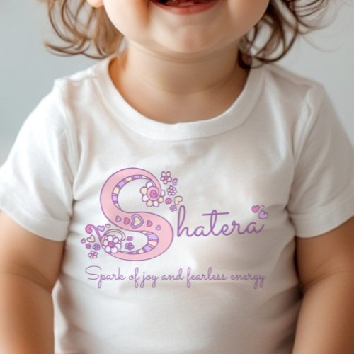 Shatera girls name & meaning S monogram shirt
