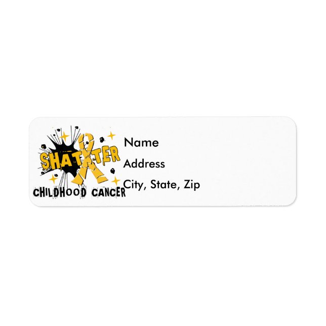 Shatter Childhood Cancer Label (Front)