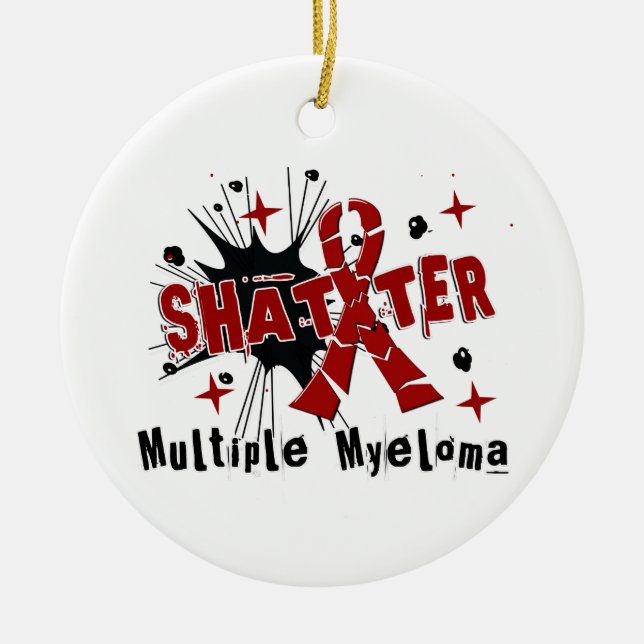 Shatter Multiple Myeloma Ceramic Ornament (Front)