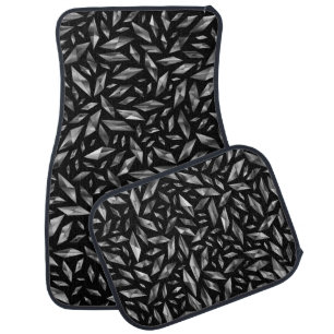 Shattered Black and White  Car Floor Mat