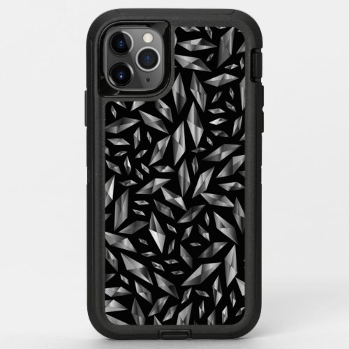 Shattered Black and White  OtterBox Defender iPhone 11 Pro Max Case