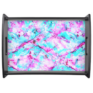 Shattered Blossom A colorful light design Serving Tray