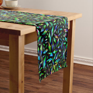 Shattered Color Green Short Table Runner