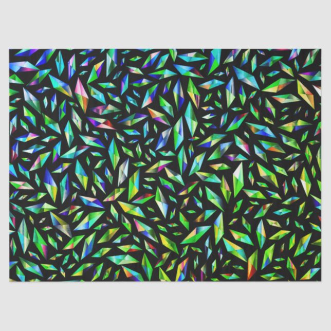 Shattered Color Green Tissue Paper (Front)