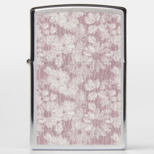 Shattered Daisy Textured in Pale Dusty Pink Zippo Lighter