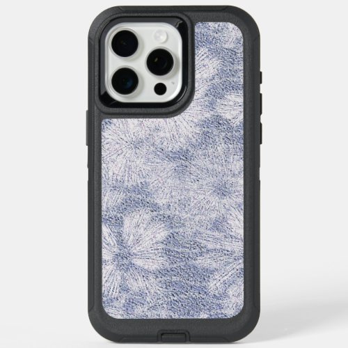 Shattered Daisy Textured in Powder Blue Relief iPhone 15 Pro Max Case
