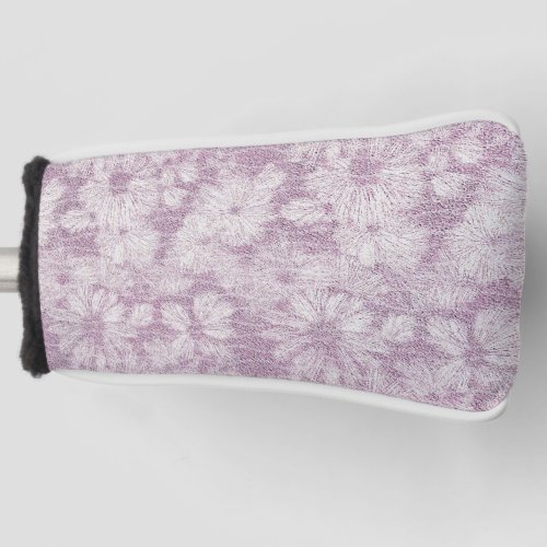 Shattered Daisy Textured in Soft Lilac Relief Golf Head Cover
