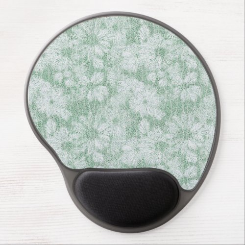 Shattered Daisy Textured in Soft Mint Green Gel Mouse Pad
