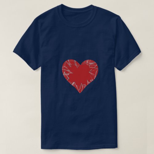 Shattered Glass Broken Heart T_Shirt