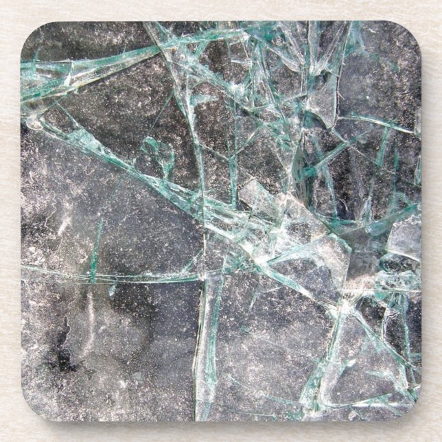 Shattered Glass Drink Coaster (Front)