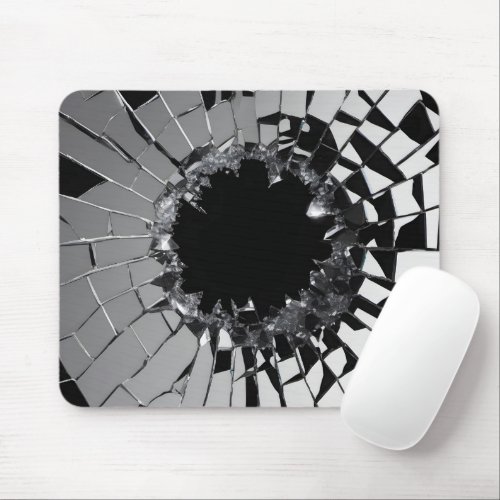 Shattered Glass Shards Mouse Pad