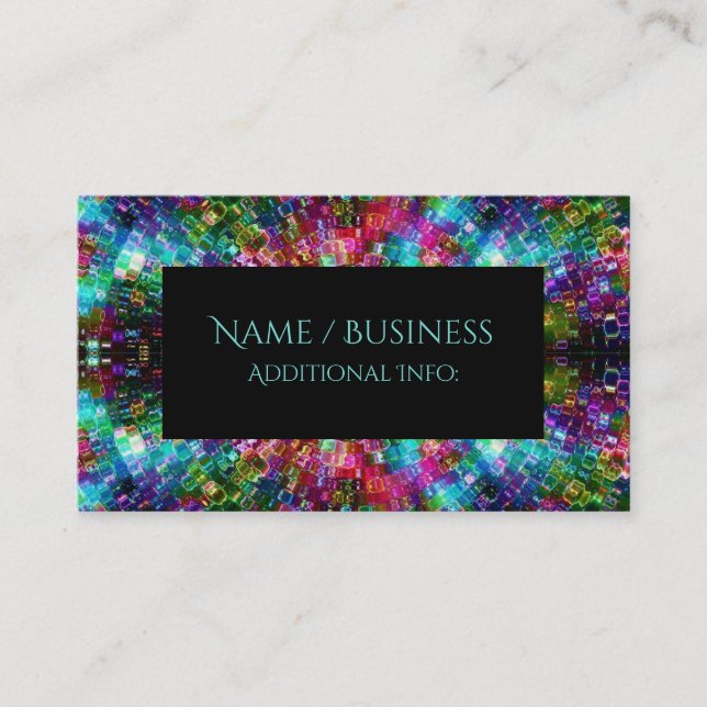 Shattered Glass Spiral Business Card 3 (Front)