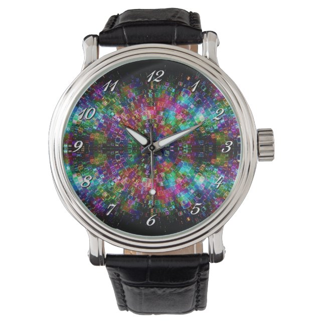 Shattered Glass Spiral Wrist Watch (Front)