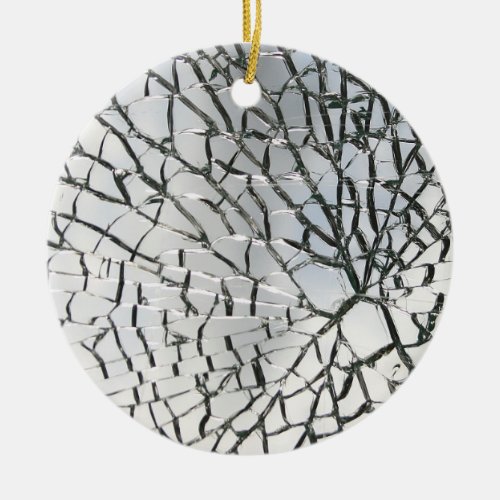 Shattered glass texture ceramic ornament