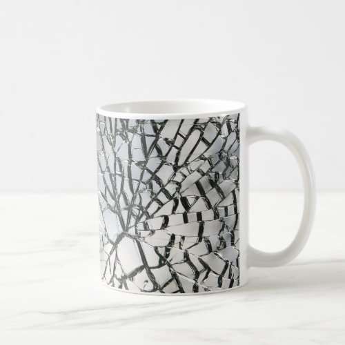 Shattered glass texture coffee mug