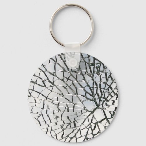 Shattered glass texture keychain