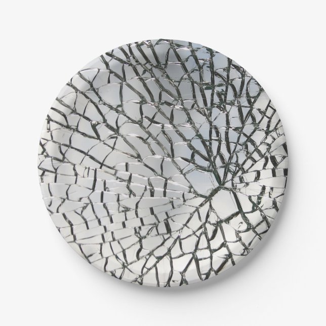 Shattered glass texture paper plates (Front)