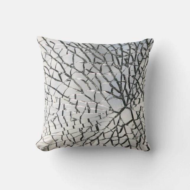 Shattered glass texture throw pillow (Front)
