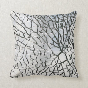 Shattered glass texture throw pillow