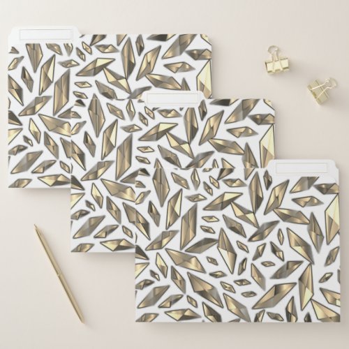 Shattered Gold and White  File Folder