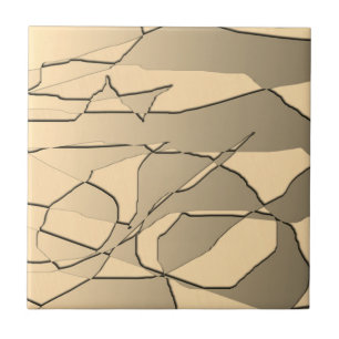 Shattered Gold Ceramic Tile