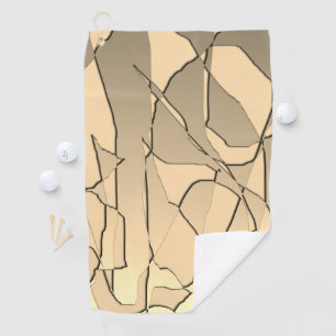 Shattered Gold Golf Towel