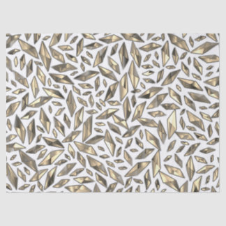 Shattered Gold on White Tissue Paper