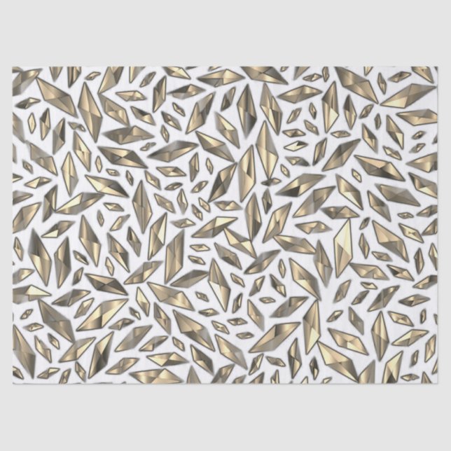 Shattered Gold on White Tissue Paper (Front)