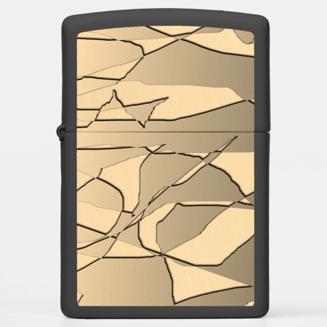 Shattered Gold Zippo Lighter (Front)