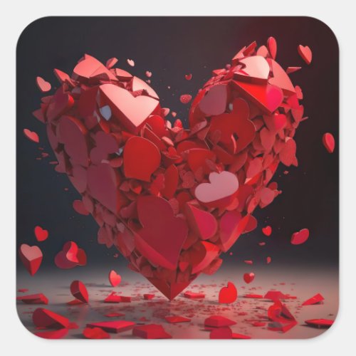 Shattered Heart AI_Generated Sticker