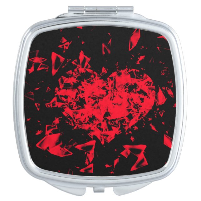 Shattered Heart   Compact Mirror (Front)