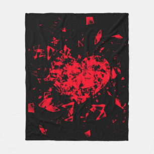Shattered Heart Fleece Blanket